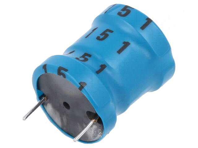 Smoorspoel: ferriet; 150uH; 1,6A; 230mΩ; ±10%; 10kHz Smoorspoel: ferriet; 150uH; 1,6A; 230mΩ; ±10%; 10kHz